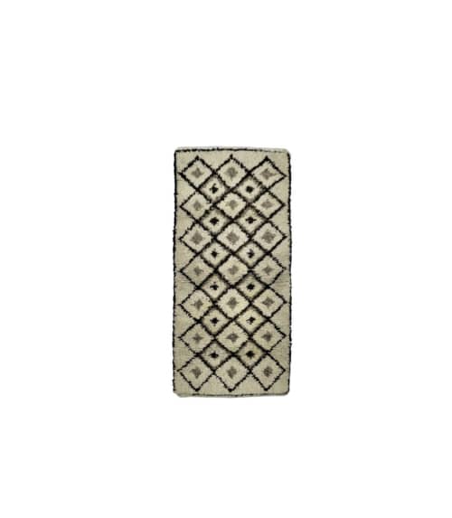 Handmade Berber Rug, Moroccan Vintage Rug | Runner Rug in Rugs by Marrakesh Decor. Item composed of wool compatible with boho and mid century modern style