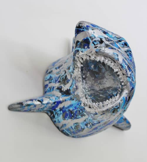 Bruce the Shark | Wall Sculpture in Wall Hangings by Sona Fine Art & Design  - SFAD | Century City in Los Angeles. Item composed of ceramic & synthetic