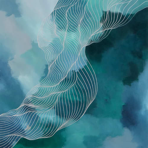 Cracks of Light | Oil And Acrylic Painting in Paintings by Tracie Cheng. Item made of canvas with synthetic