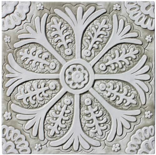 2 tiles for bathroom | Tiles by GVEGA. Item made of ceramic works with boho style