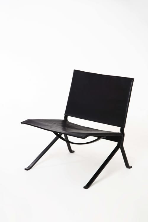 Staple chair | Accent Chair in Chairs by Nayef Francis | Nayef Francis Design Studio in Beirut. Item composed of metal and leather