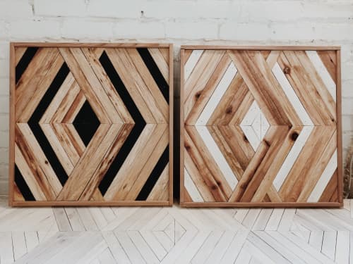 2x2 Three Dimensional | Decorative Objects by Aleksandra Zee. Item composed of wood compatible with minimalism and contemporary style