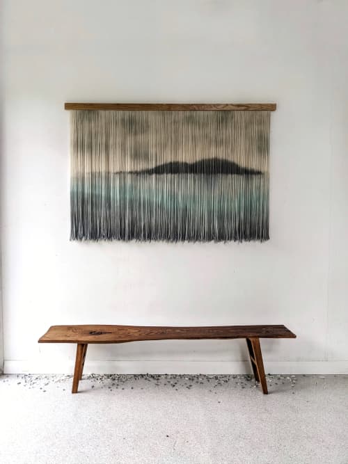 Velvet Silence | Tapestry in Wall Hangings by Kat | Home Studio. Item composed of oak wood and wool in boho or country & farmhouse style