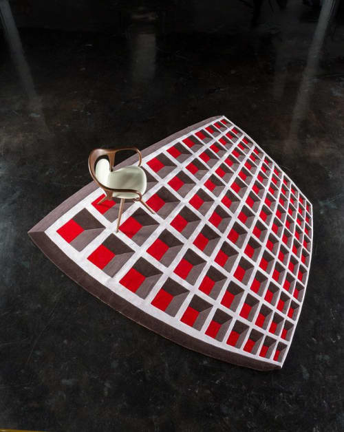 Rafael Barrios - Fabula Series - Venezuelan Op-Art in geometric abstraction | Area Rug in Rugs by Odabashian (official). Item made of wool with fiber
