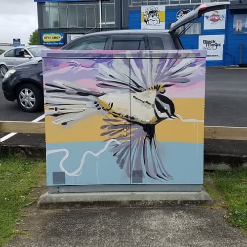 Cascades Bird | Street Murals by Ares Artifex. Item made of synthetic
