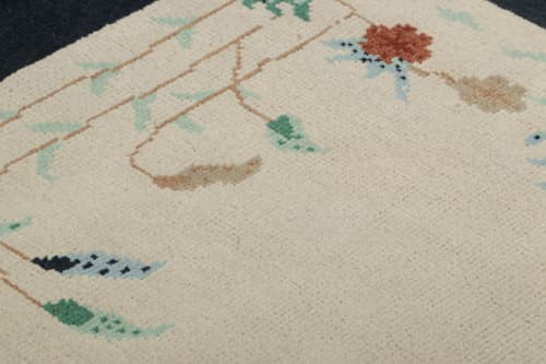 Rug & Kilim’s Chinese Deco Rug in White with Floral Patterns | Area Rug in Rugs by Rug and Kilim