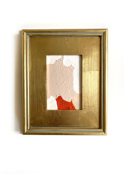 'Queen of Hearts' Framed Mini Painting | Oil And Acrylic Painting in Paintings by Jessalin Beutler
