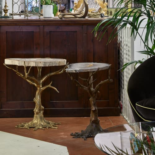 quercia 01 C LIMITED EDITION | Side Table in Tables by Bronzetto. Item made of oak wood & brass