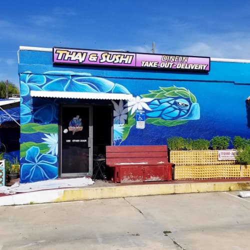 Floral Turtle by Kole Trent at Cocoa Beach Thai & Sushi, Cocoa Beach