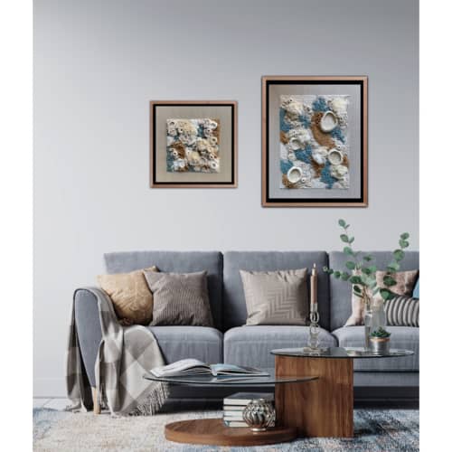 Abstract Ocean Fiber Art | Art & Wall Decor by Helen D Wilde - Ovo Bloom