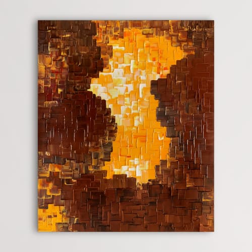 Sweet Space (SOLD) | Oil And Acrylic Painting in Paintings by Alessia Lu. Item composed of canvas compatible with contemporary and modern style