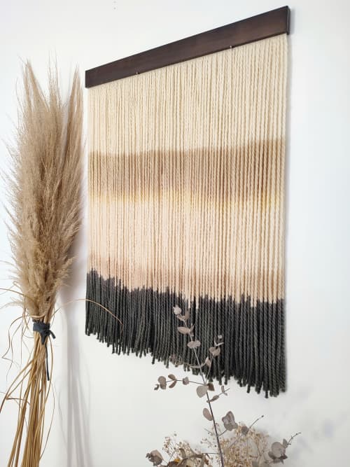 Serenidad del Desierto | Tapestry in Wall Hangings by Pepita Topos Studio. Item made of wood & wool compatible with minimalism and contemporary style