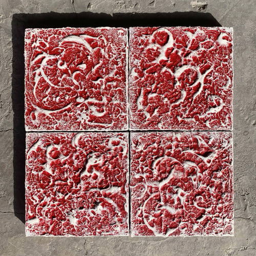 Birth of Forms: Red Variation (SOLD) | Oil And Acrylic Painting in Paintings by Alessia Lu. Item composed of canvas in contemporary or modern style