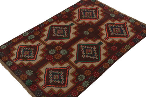Rug & Kilim’s Afghan Baluch Tribal Rug in Rust Tones | Area Rug in Rugs by Rug and Kilim