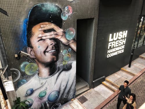 Lush Spa Soho Street Art | Street Murals by Elsa Jeandedieu Studio. Item composed of synthetic