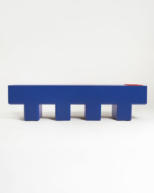 Lego Bench | Benches & Ottomans by Yet Design Studio. Item made of wood