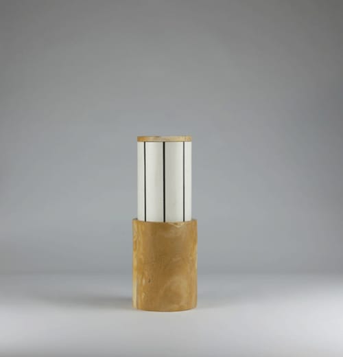 Tempo e Pausa - 1 | Vessels & Containers by gumdesign. Item composed of wood and marble in contemporary style