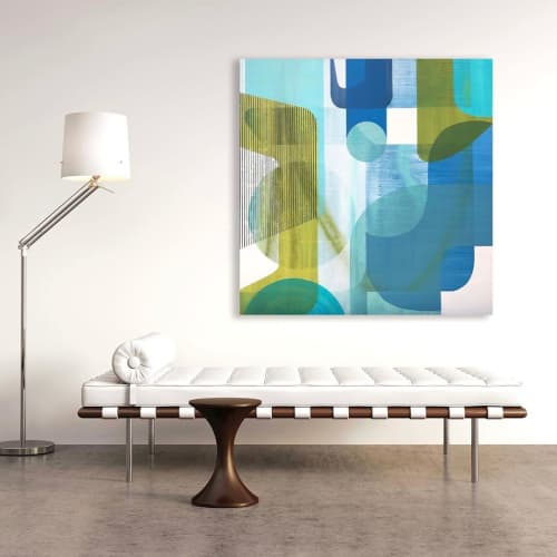 Venice to Malibu | Oil And Acrylic Painting in Paintings by TS ModernArt Studio | Christopher Martin Gallery in Dallas. Item composed of synthetic