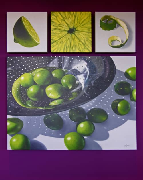 'Life of a Lime' Original Oil Painting (SOLD) | Oil And Acrylic Painting in Paintings by Jenny Stewart's Fine Art. Item composed of canvas in contemporary or modern style