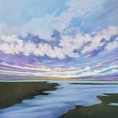 Original Coastal Landscape Painting - Boundless Sky | Oil And Acrylic Painting in Paintings by Filomena Booth Fine Art. Item made of canvas compatible with contemporary and coastal style