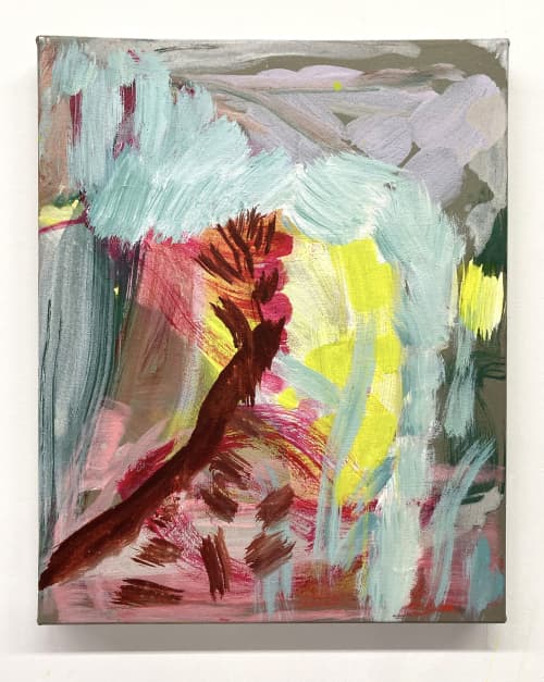 Into The Garden | Oil And Acrylic Painting in Paintings by Molly Herman. Item composed of canvas and synthetic
