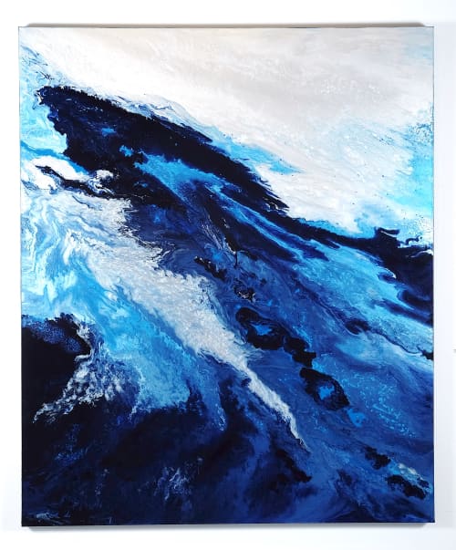 Floating In Turmoil | Oil And Acrylic Painting in Paintings by Gabrielle Shannon | Space Gallery in Denver. Item composed of synthetic