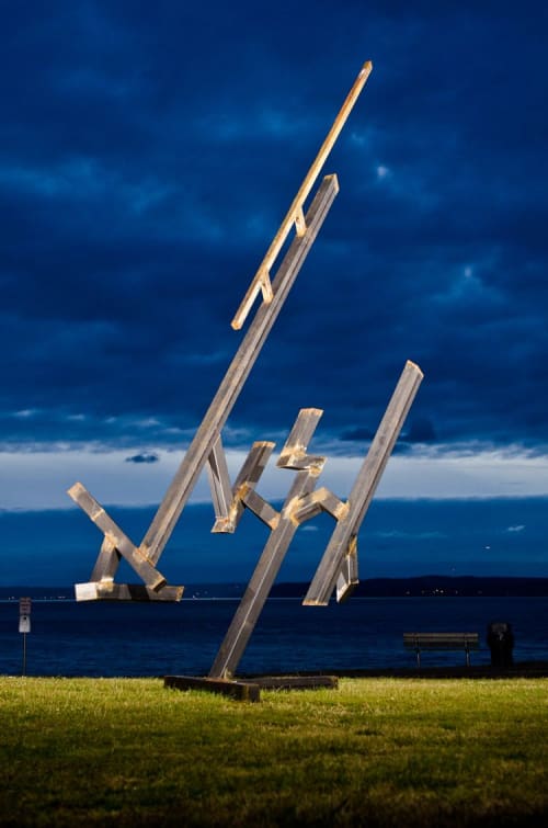 Heaven's Lightning | Public Sculptures by Miguel Edwards. Item made of metal