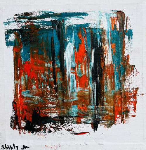 "Urban Dreamscape" | Oil And Acrylic Painting in Paintings by Shirly Maimom Art. Item made of canvas works with contemporary & art deco style