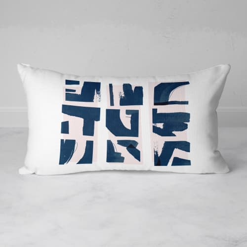 Fractured Rectangular Throw Pillow | Pillows by Michael Grace & Co.. Item composed of cotton