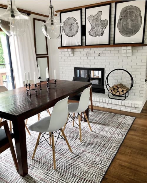 Set Of 3 Tree Ring Prints | Prints by Erik Linton | Kate Chipinski's Home in Minneapolis. Item composed of paper