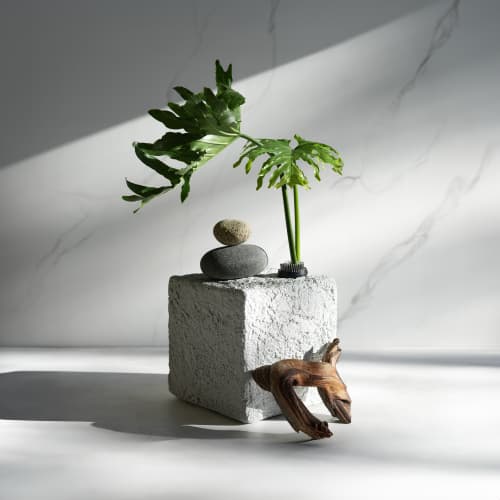 The Big White Cube Sculpture Edition 001 | Sculptures by Carolyn Powers Designs. Item made of concrete works with minimalism & contemporary style