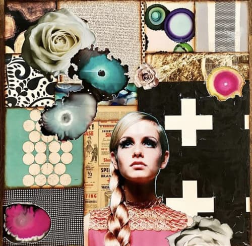 Twiggy | Mixed Media by Laura Van Horne Art | Gray Sky Gallery in Seattle. Item composed of synthetic
