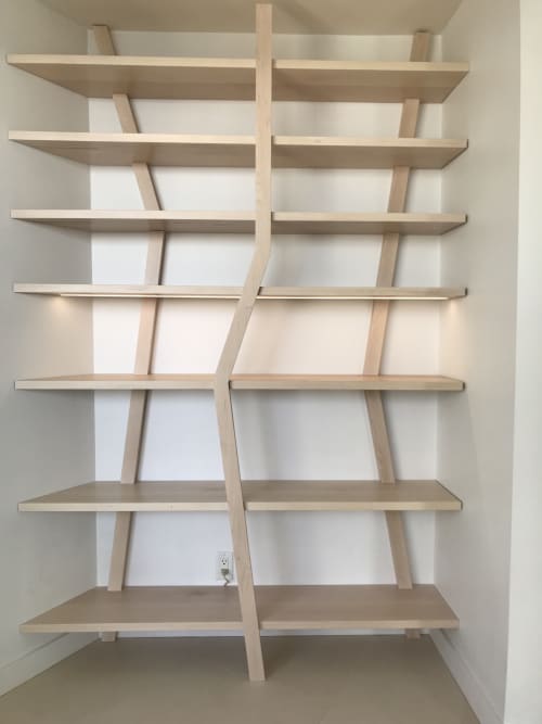 Maple Shelving Unit | Storage by In Element Designs. Item made of maple wood