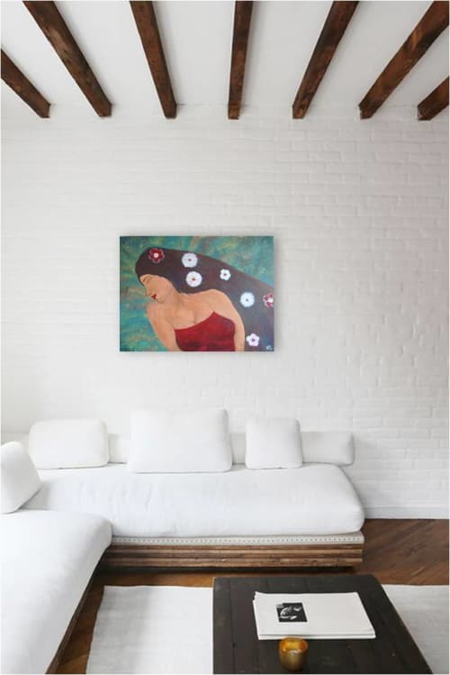 Beautiful girl | Oil And Acrylic Painting in Paintings by Elena Parau