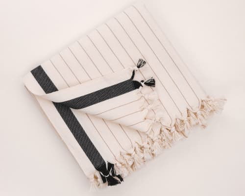 Soft Turkish Bath Towel | Throw in Linens & Bedding by Lumina Design. Item made of cotton works with minimalism & country & farmhouse style
