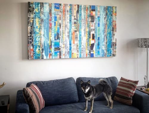 Abstract Painting | Oil And Acrylic Painting in Paintings by Andrzej Michael Karwacki. Item composed of synthetic