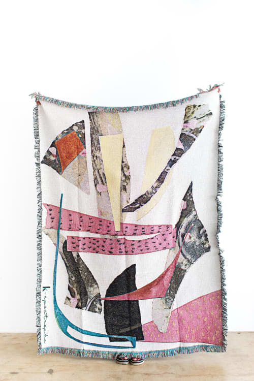 "Practicing Restraint" Woven Throw | Linens & Bedding by k-apostrophe. Item composed of cotton