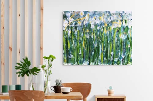 Fleurs Tropicales | Mixed Media by Rita Vilma. Item composed of synthetic