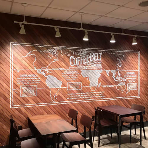 Indoor Mural | Murals by Very Fine Signs | Starbucks in Garden City
