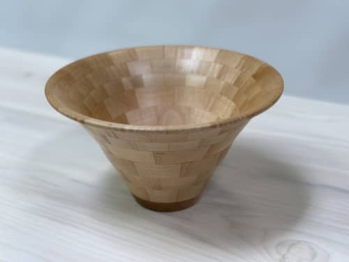 Wood-turned segmented bowl/open vessel(s) | Decorative Bowl in Decorative Objects by Wooden Imagination. Item made of wood works with contemporary & coastal style