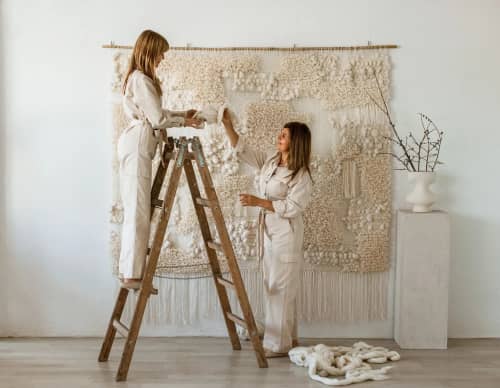 Totipoa - Natural Woven Wall Decoration | Tapestry in Wall Hangings by Lale Studio & Shop. Item made of cotton compatible with boho and japandi style
