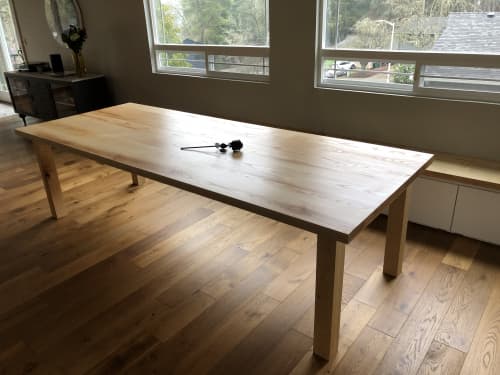 Ash Farm Table | Dining Table in Tables by Black Rose WoodCraft. Item made of wood works with country & farmhouse style