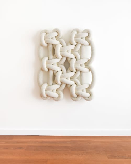 KNITKNOT - nubes | Wall Sculpture in Wall Hangings by Tamar Samplonius. Item composed of wool & fiber compatible with minimalism and contemporary style