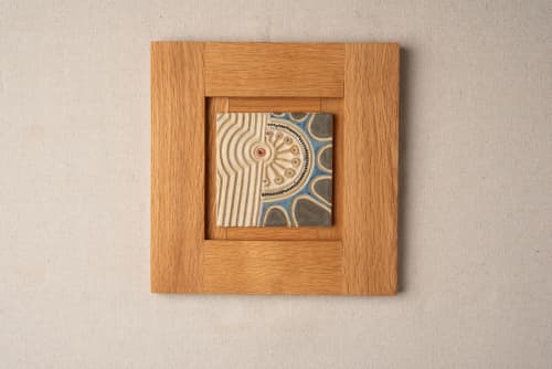 Abstract Sun No. 1 | Wall Sculpture in Wall Hangings by Clare and Romy Studio. Item made of ceramic works with boho & mid century modern style