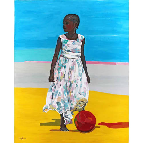 How fun it is to play outside | Oil And Acrylic Painting in Paintings by Noemi Safir Artist. Item composed of canvas and synthetic