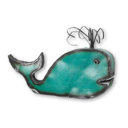 Whale | Wall Sculpture in Wall Hangings by Gatski Metal. Item made of metal compatible with eclectic & maximalism and coastal style