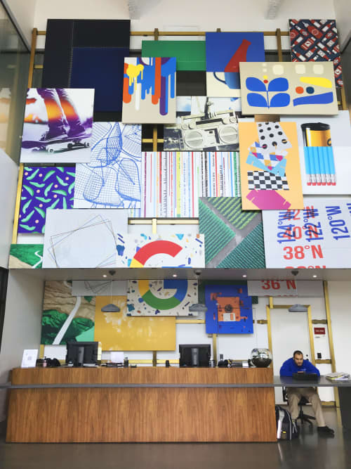 Lobby Art | Mixed Media by ANTLRE - Hannah Sitzer | Google RWC SEA6 in Redwood City. Item composed of synthetic