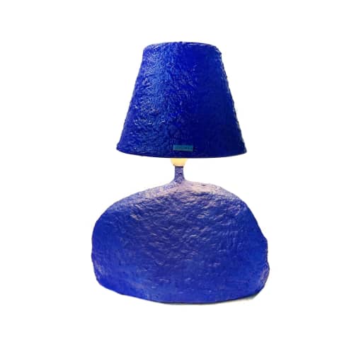 Papier-mâché Table Lamp - 'Tottenham Ikea' | Lamps by Emmely Elgersma. Item made of paper