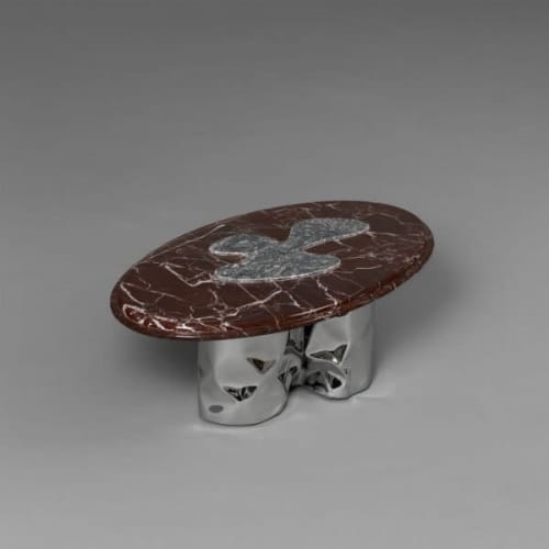 Marble & Steel Coffee Table — Reverie, Nitush Aroosh | Tables by Nitush Aroosh. Item made of steel & marble compatible with contemporary and eclectic & maximalism style