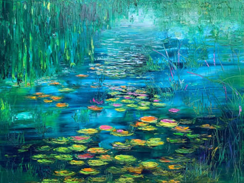 Mirror of Time III | Oil And Acrylic Painting in Paintings by Checa Art. Item made of canvas & synthetic